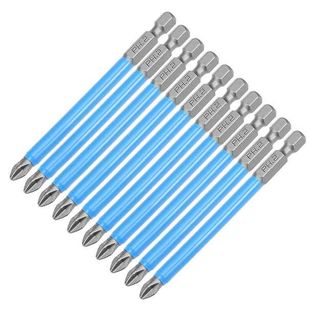 1/4" 6PH2 90mm Long Hex Shank S2 Antislip Phillips Screwdriver Bits