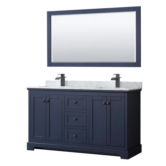 Wyndham Collection Wcv232360dcmunsm58 Avery 60" Free Standing Double Basin Vanity Set -