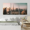 thumbnail image 3 of PixonSign Canvas Print Wall Art Set Futuristic Skyscraper Dusk Sunset Cityscape Urban Architecture Photography Realism Scenic Landscape Decorative Colorful for Bedroom - 16"x24"x3, 3 of 5