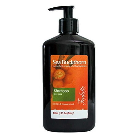Frulatte Salt Free Shampoo for Dry and Damaged Hair Enriched with Organic Oil of Sea Buckthorn. 13.5 fl.