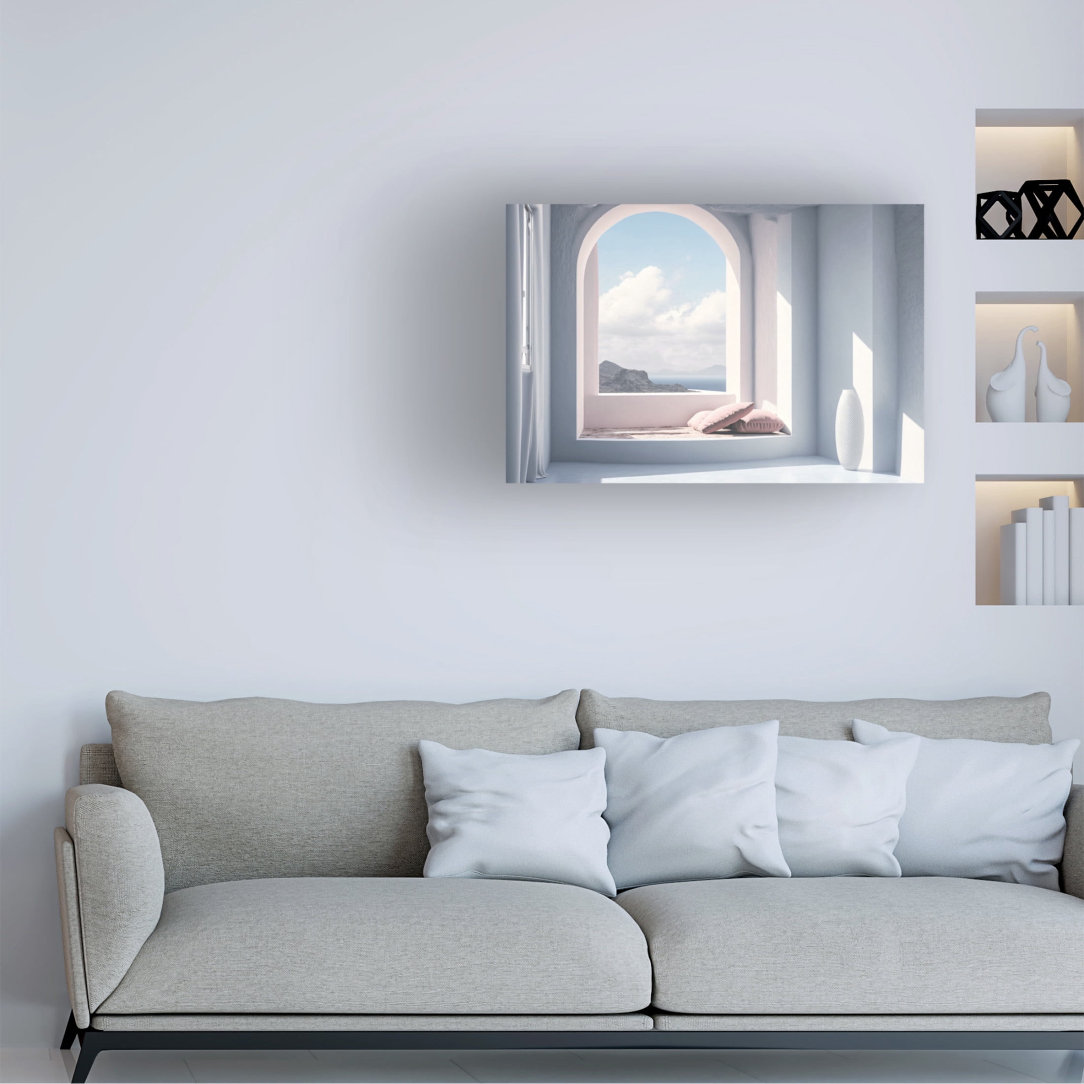 Canvas Wall Art - Ray Heere 'Architectural Photography Balconies 1' Wall Art for Living Room, Bedroom, or Office Décor by Trademark Fine Art - 24 x 16 Inches