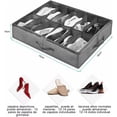 thumbnail image 4 of Bolsa Organizadora Debajo de la Cama con Tapa Transparente, Almacenamiento Plegable No Tejido para Ropa, Zapatos y Ropa de Cama, 4 of 4