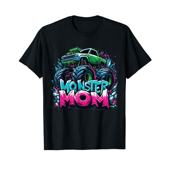 Monster Truck Mom of the Birthday Boy Matching Family T-Shirt
