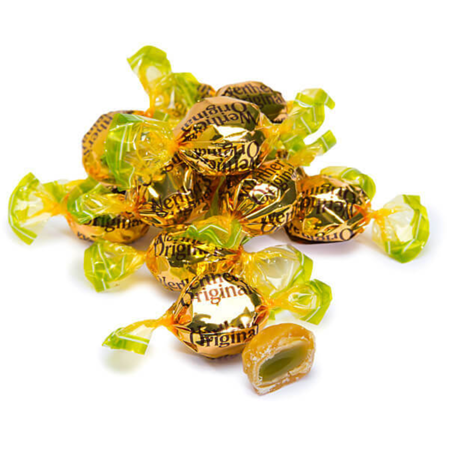 (6) Werther's Original Caramel Apple Filled Candy 2.22oz. Bag Hard Candy Shell with Creamy Filling for Snacks Trick or Treats Goodie Bag Filler Stocking Stuffers Pantry Staple & CUSTOM Storage Carrier