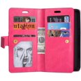 thumbnail image 1 of Estuche para teléfono móvil para Huawei Mate 10 Lite/Maimang 6 Estuche de cuero con tapa horizontal con cremallera multifuncional con soporte, billetera, 9 ranuras para tarjetas y cordón (Color : Rosa roja) ShuxiuWang 8390606617071, 1 of 1