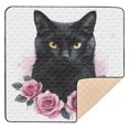 thumbnail image 6 of WOBOGO Black Cat with Pink Roses Baby Playmats Extra Large Waterproof Rollable Activity Pads for Toddlers 50×50inch, 6 of 7