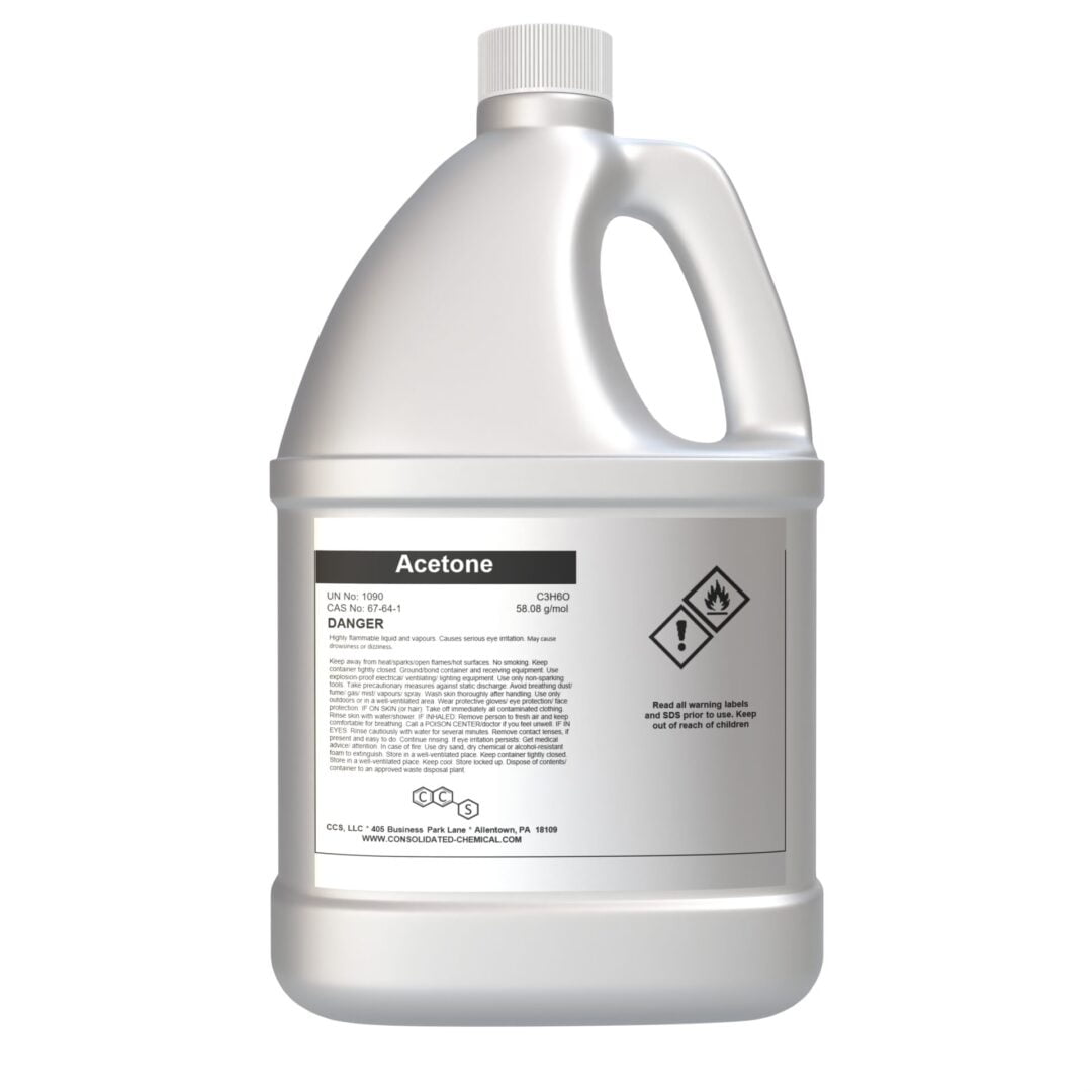 Acetone 99.9% | Premium High-Purity Solvent - 1 Gallon (128 Fl Oz)