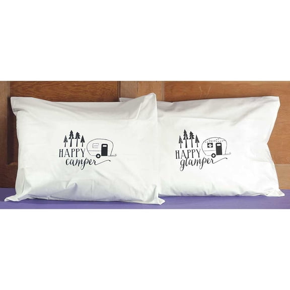 Jozie B - Camper/Happy Glamper Percale Pillow Cases, Set of 2, Standard