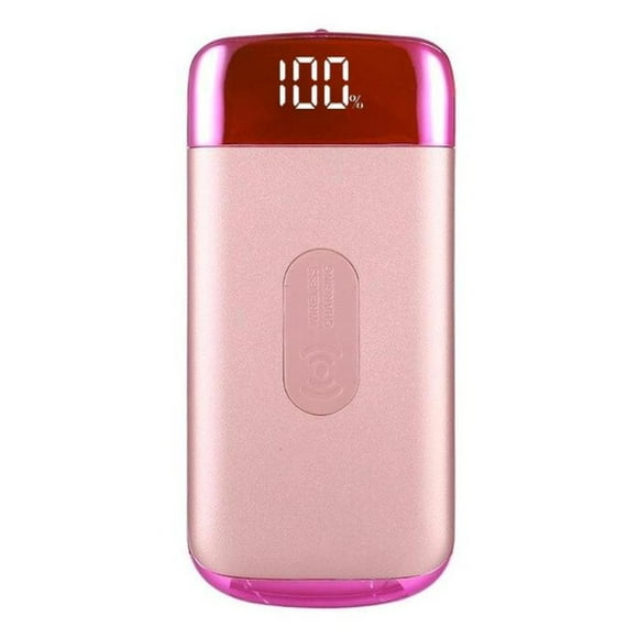 Batería Qi Bullet HotShot Portátil 30000mA Rosa salida Qi inalámbrica 1xUSB 3.0 1xUSB 1.0