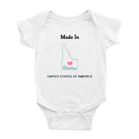 

Made In Idaho United States of America Baby Clothing Bodysuit 12-18 Months