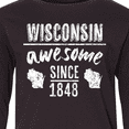 thumbnail image 4 of Inktastic Wisconsin Awesome Since 1848 Long Sleeve Youth T-Shirt, 4 of 5