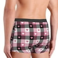 thumbnail image 3 of Uemuo Heart Plaid Pattern Men's Boxer Briefs,Trunk Anti-Chafing,Comfortable, Durable, and Stylish Underwear-Small, 3 of 9