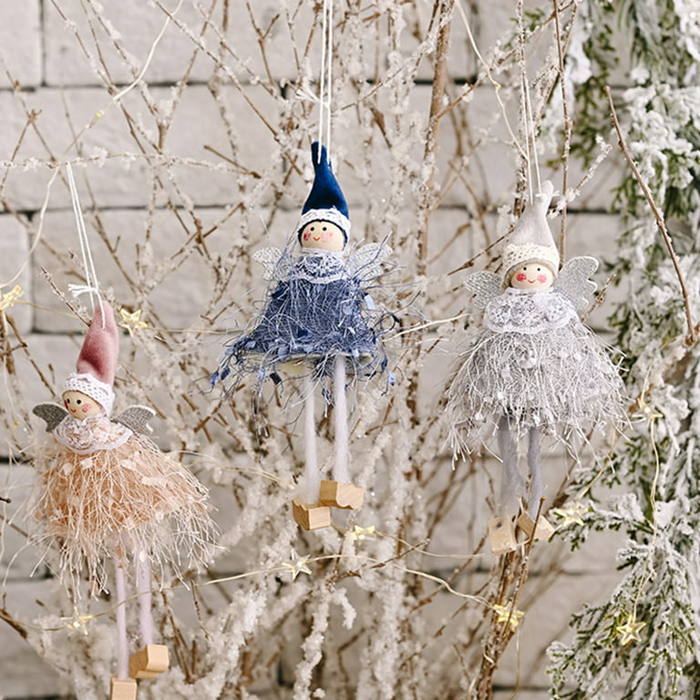Uheoun Bulk Yarn Clearance Sale for Crocheting, Mini Cute Plush Angel Girl  Christmas Tree Pendants Ornaments Home Decoration