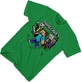 thumbnail image 5 of Minecraft Boys T-Shirt, Graphic Creeper Face Minecraft Shirt Kelly Green - XS, 5 of 6