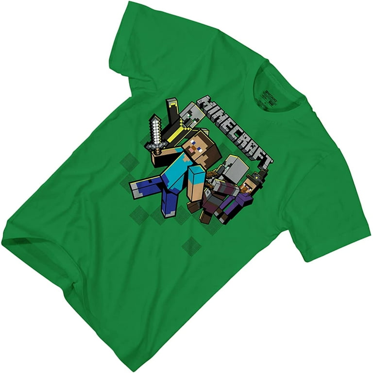 Green hotsell minecraft shirt