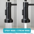 thumbnail image 4 of Kitchen Faucets with Pull Down Sprayer Matte Black - Dual Mode Setting Single Handle 1 or 3 Holes Commercial Black Kitchen Sink Faucet with Deck Plate for Farmhouse RV Vessel Basin, 4 of 8