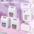 thumbnail image 4 of 30 Pcs Kraft Paper Boxes with Window Gift Boxes with Handle Cardboard Fold Box Candy Treat Box Party Favor Box for Christmas Wedding Donuts Cookie Chocolate White 3.9x2.4x5.9inch, 4 of 8