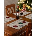 thumbnail image 4 of Christmas Theme Placemats Set of 4, Farmhouse Rustic Ornaments Plaid Balls Cotton Line Stain Resistant Table Mats Washable Holidays Placemat Decoration For Kitchen Dining Table Happy Holidays, 4 of 6