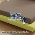 thumbnail image 3 of Juego De Sabanas King Size 4 Piezas Lisas con Relieve De Microfibra De Poliester Diseño Elegante Amplias, 3 of 5