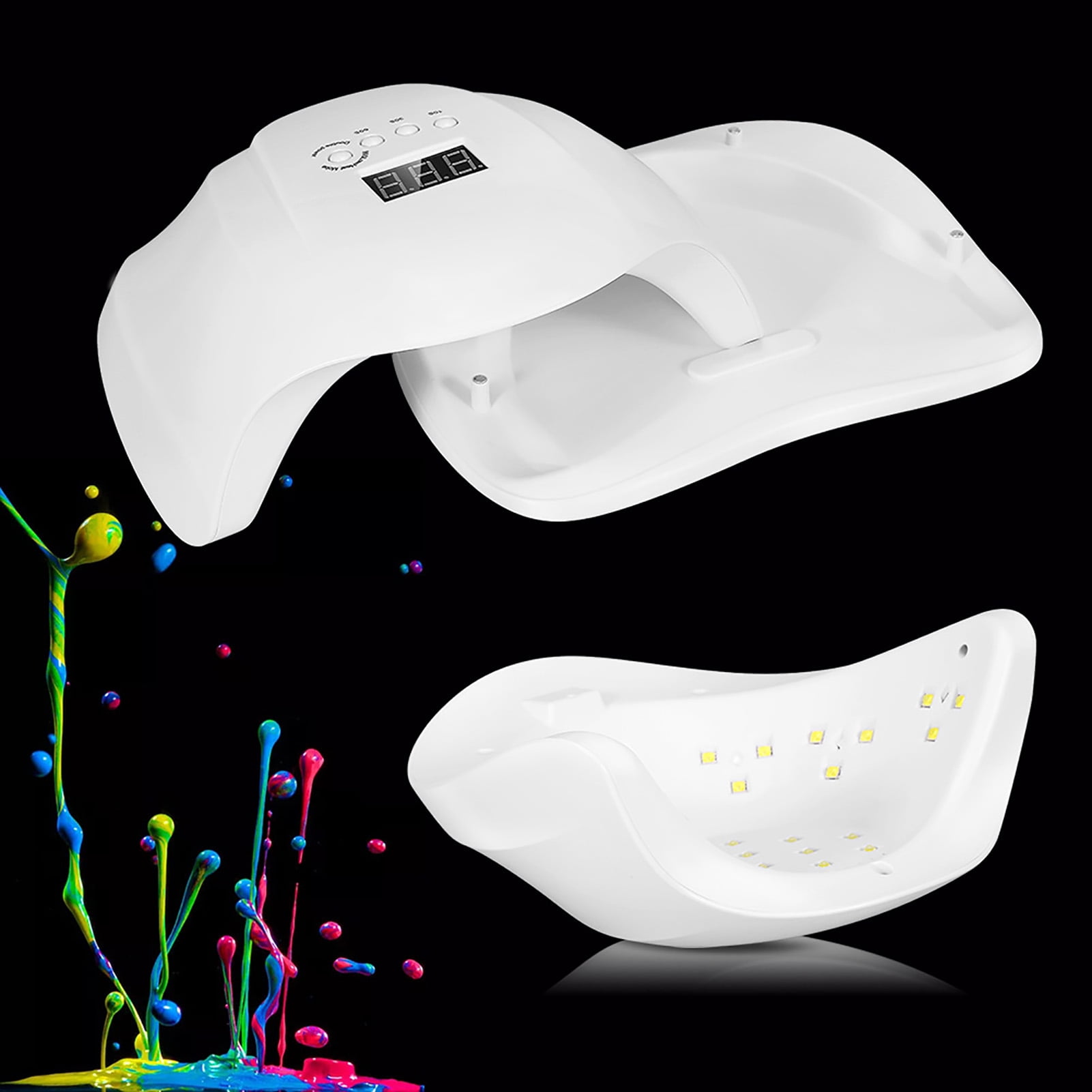 Nieyigj 54W SUN X UVLED Nail Lamp Professional Dryer for Gel Polish with Smart Sensor, US Plug White