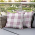 thumbnail image 5 of Pack of 2 Outdoor Pillow Covers 24x24 Inch Waterproof Pink Plaid Throw Pillow Covers,Decorative Couch Pillow Shams Protectors Spring Summer Farmhouse Buffalo Checkered Patio Cushion Pillowcases, 5 of 8