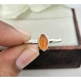 thumbnail image 4 of Natural Carnelian Solitaire Ring-Carnelian Birthstone Ring-Carnelian Vintage Ring Sterling Silver-Carnelian Agate Ring-Red Carnelian Ring, 4 of 14
