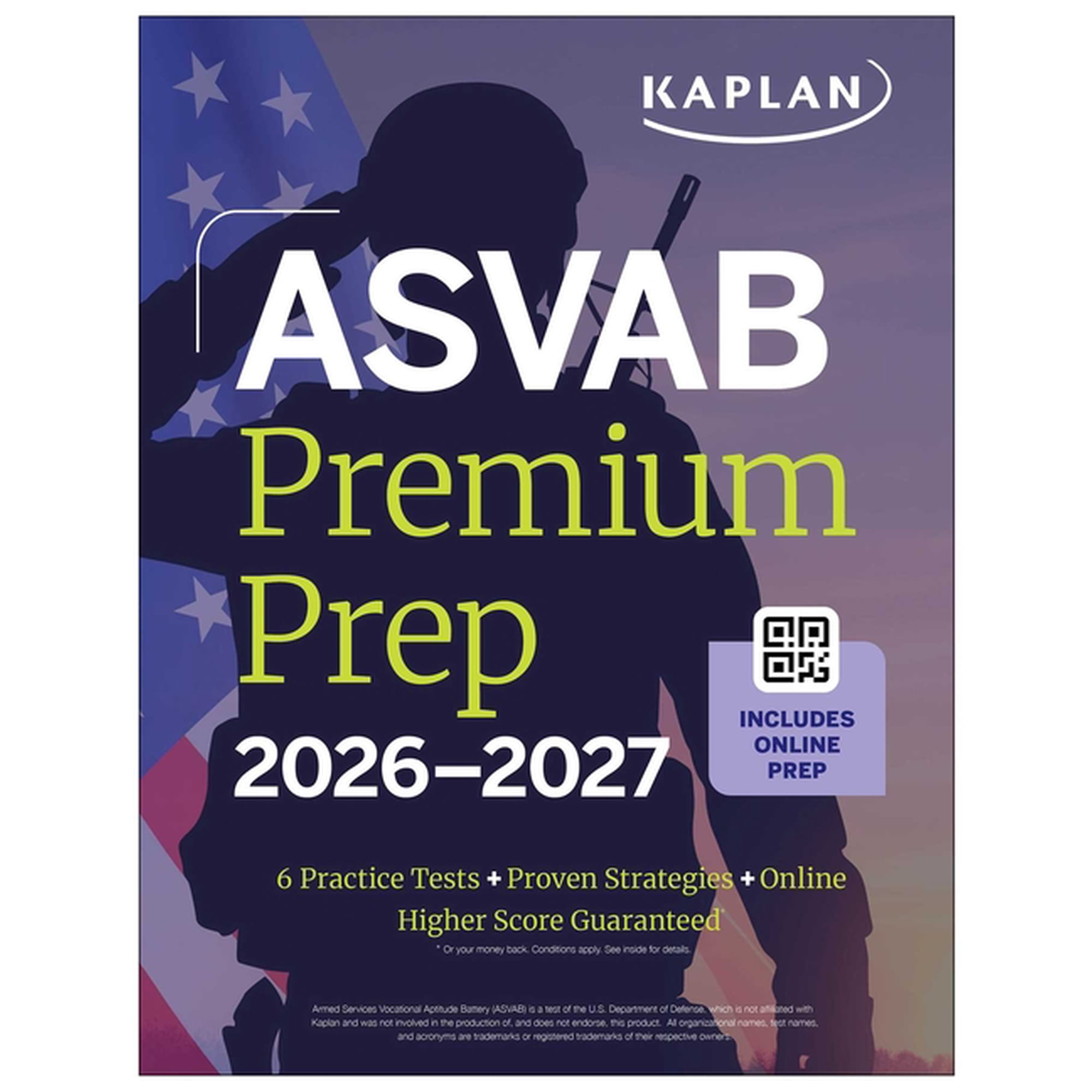 Kaplan Test Prep ASVAB Premium Prep 2026-2027: Includes 6 Full Length Practice Tests, 1000+ Practice Questions + In-Book Tear Out Flashca, (Paperback)
