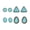 Sets, variant on Mightlink 4 Pairs Women Geometric Shape Ear Studs Boho Faux Turquoise Stud Earrings Vintage Ethnic Style Jewelry Gift