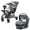 Magnolia, variant on Baby Trend Double Stroller w/ Infant Car Seat, Sit N' Stand & EZ-Lift Plus, Stormy, Travel System