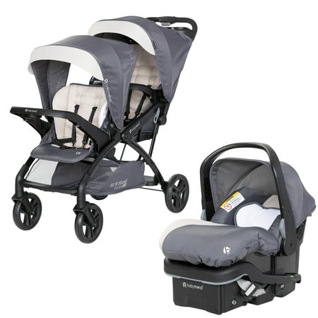 Baby Trend Double Stroller w/ Infant Car Seat Sit N Stand & EZ-Lift Plus Magnolia Travel System