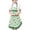 H002- Green, variant on Vintage Home Decor, Magenta Bow Apron, Polyester Fabric, 24 in Wide, Kitchen Decorations, Cooking Chores, Holiday Gathering, 1 Pc