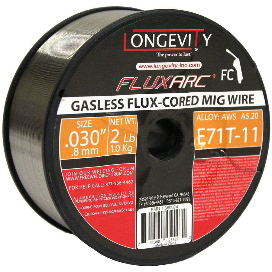 Longevity FLUXARC E71T11 .030" (0.8 mm) FluxCored MIG Welding Wire