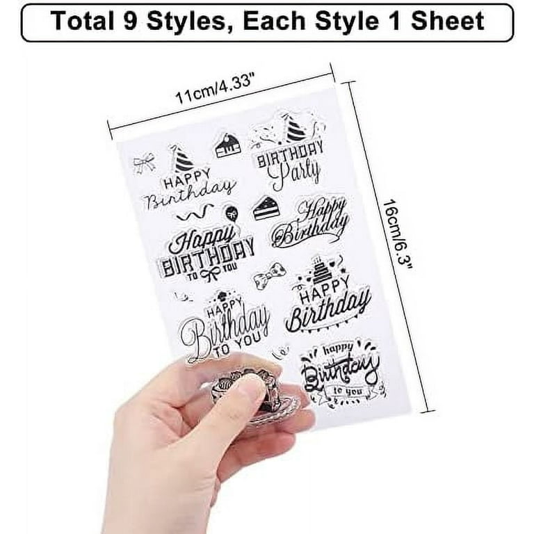  2 Pcs Planner Clear Transparent Rubber Silicone Stamps