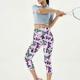 thumbnail image 6 of Pohista Capri Leggings High Waist Womens Trouser Jeans High Waisted Wide Leg Pants Women Tall Womens Sweatpants with Pockets Cuffed, 6 of 8
