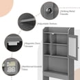 thumbnail image 4 of HomGarden Over The Toilet Storage Bathroom Cabinet 4-Tier Adjustable Organizer, Gray, 4 of 11