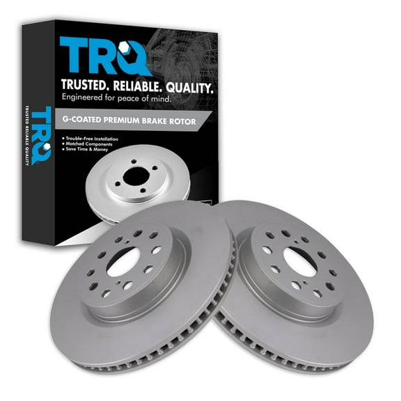 TRQ Front Brake Rotors Set Vented Premium G-Coated Fits Select 2007-2017 Lexus LS460