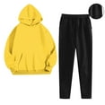 thumbnail image 3 of Wlynlyn Sweatsuits for Women 2 Piece Color Block Tracksuits Fleece Lined Comfy Loungewear Matching Lounge Sets, 3 of 7