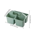 thumbnail image 3 of Homellea Green Portable Shower Caddy Basket, 12.6 Inch Plastic Divided Bath Tote with Handle for Toiletries and Bathroom Supplies for Bathroom, Gym, Travel, Cleaning Supplies, 3 of 6