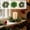 Green A, variant on Artificial Green Candle Ring Wreath, 13.7 in Realistic Plastic Foliage, Table Centerpiece, For Pillar Candles, Fireplace Mantel Christmas Home Holiday Decor