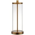 thumbnail image 4 of 360 Lighting Coastal Table Lamp 26" High Glass Cylinder Gold Fillable White Drum Shade for Living Room Family Bedroom Bedside Nightstand, 4 of 8