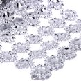 thumbnail image 2 of Centro de mesa de decoración de malla de diamantes de boda con diamantes de imitación plateados de 1 yarda y 6 rollos, 2 of 6
