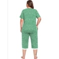 thumbnail image 6 of Cueply Women Plus Size Pajamas Set Short Sleeve Pjs Sleepwear Loungewear Nightwear with Pockets, 6 of 8