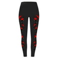 thumbnail image 4 of LEBONYARD Womens Leggings Plus Size,Fashion Womens Christmas Printing Stretch Leggings Fitness Running Gym Sports Full Length Active Pants Black M, 4 of 4