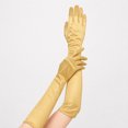 thumbnail image 5 of Unique Bargains 1 Pair Party Gloves Elegant Mid-Length Stretch Satin Long Opera Party Gloves 14.96"x4.72" Gold Tone, 5 of 5