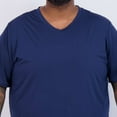 thumbnail image 3 of Real Essentials 3 Pack: Mens Big & Tall V-Neck Short-Sleeve Tech Stretch Dry-Fit T-Shirt (3X Tall-5X Tall), 3 of 6