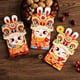 thumbnail image 1 of Xihbxyly Bolsa Roja 2023, Diseño Moderno de Año Nuevo, Estampado Dorado, Gran Capacidad, Set de Regalo con Sobre Rojo, Regalo Navideño para Familiares y Compañeros, Incluye 6 Sobres Rojos., 1 of 4