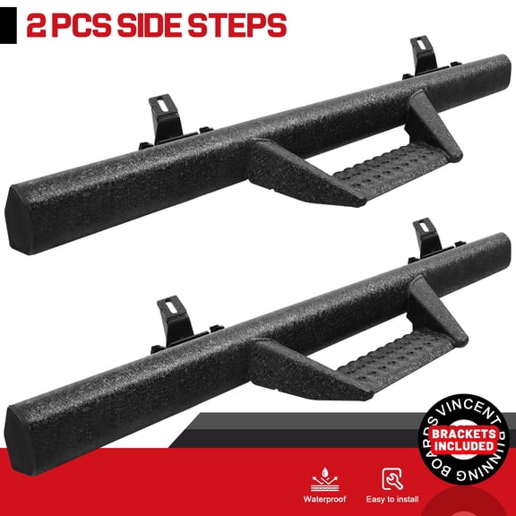 Fit 18-25 Jeep Wrangler 2 Door JL Drop Side Step Running Boards Nerf Bar BDKA