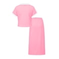 thumbnail image 3 of PureChapter Girls' Clothing Sets Short Sleeve Polo Crop Tops Slit Maxi Skirt Cotton 2 Piece Casual Girls Summer Outfits, 3 of 9