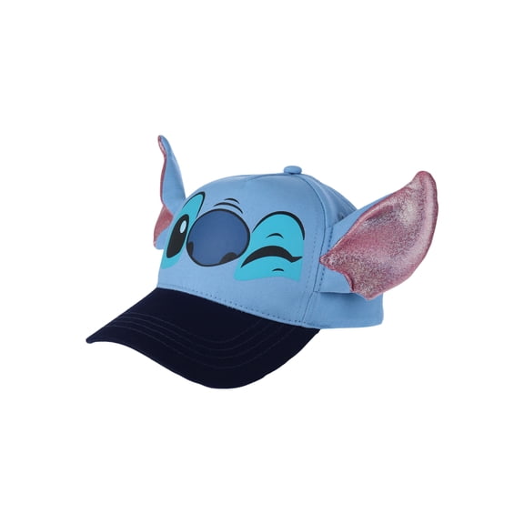 Stitch Girls Character Hat with 3D Ears, Blue, One Size Fits Most