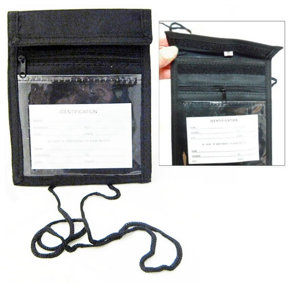 AllTopBargains NEW ID Badge Press Pass Passport Holder Neck Wallet Strap Organizer Pouch Unisex